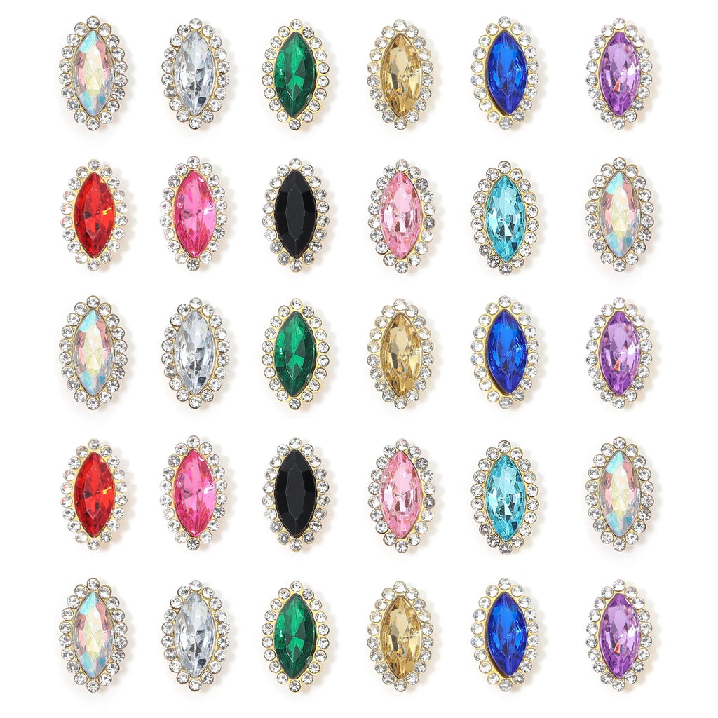 Horse Eye Flatback Reinestone Quality Sewing Crystal Flatback Rhinestones Sew On Stones Glass For Dresses Clothes DIY Jewelry