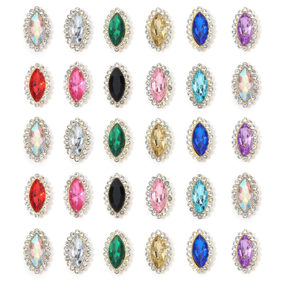Horse Eye Flatback Reinestone Quality Sewing Crystal Flatback Rhinestones Sew On Stones Glass For Dresses Clothes DIY Jewelry
