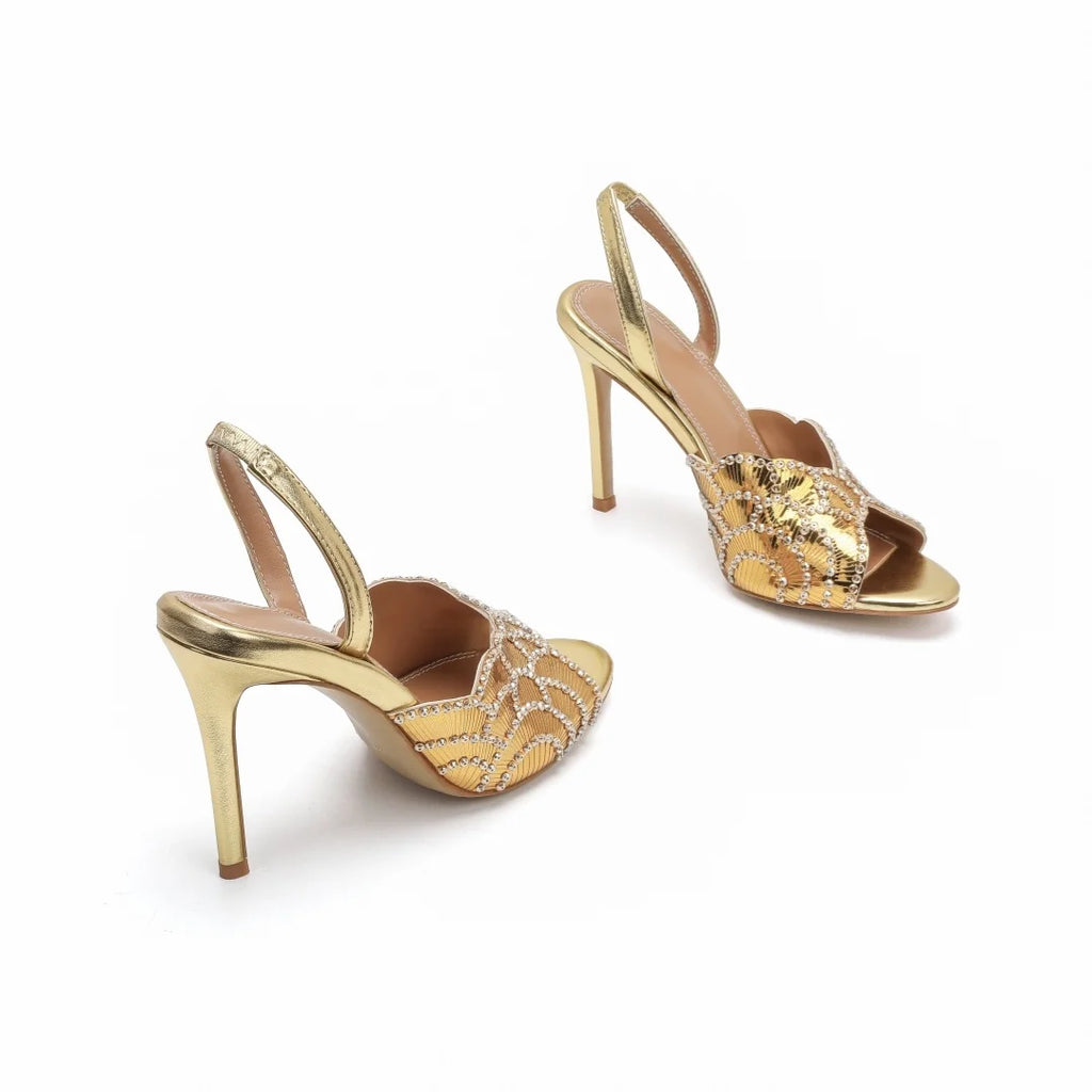 Ladies' Stunning Andsexy Slimhigh-heeled Temperament,ladies' Wedding Sandals,high-quality European AndAmerican Outerwearslippers