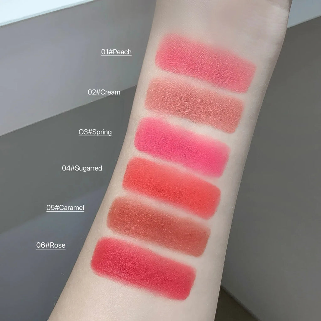 Lip and Cheek Dual-Purpose Lip Mud Lipstick SHAQINUO Natural Smooth  Easy-apply All-match Matte Monochrome Blush Cream