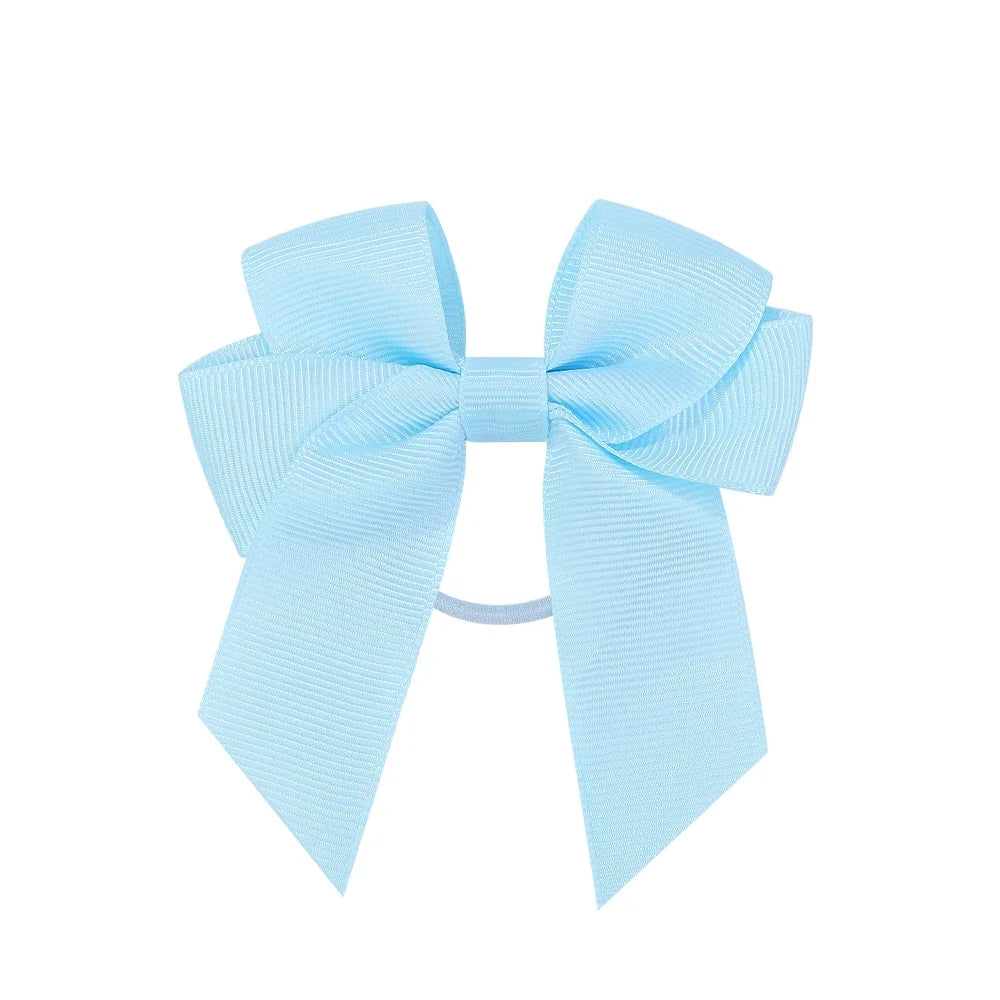 3.15inches Solid Color Hair Ribbon Hair Band for Girls Toddler Cheer Up Bows Head Rope Kids Headwear Ponytail Hair Accessories