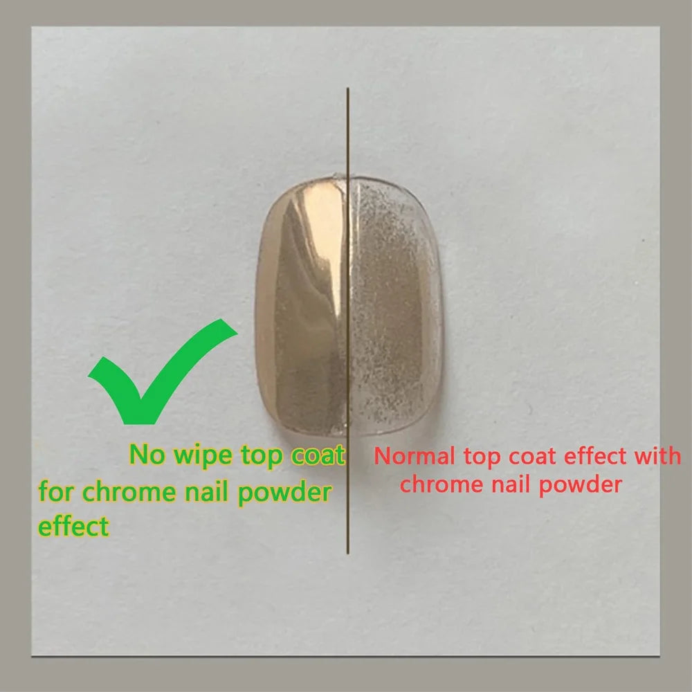 KODIES GEL Clear Chrome Base Coat Metallic Mirror Painting Gel Base No Stick Chrome Powder Semi Permanent UV Manicure Nails Art