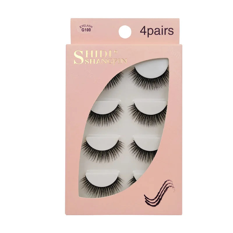 YSDO 3/4 Pairs Eyelashes Natural Long 3d Mink Lashes Faux Cils Hand Made Mink Eyelashes Strip Makeup False Lashes Volume Cilios