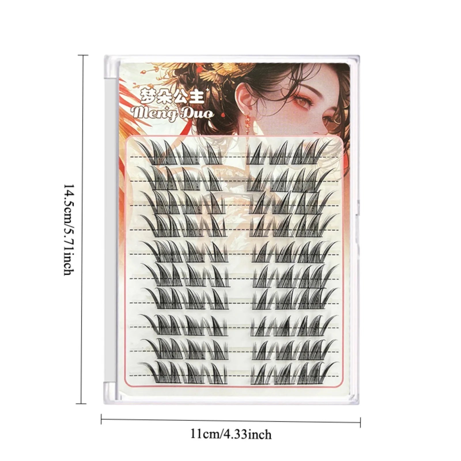 3D Manga Style False Eyelashes - Natural Sexy Voluminous Look, Ultra Thin Black Band, Sectional Strip Lashes for Daily