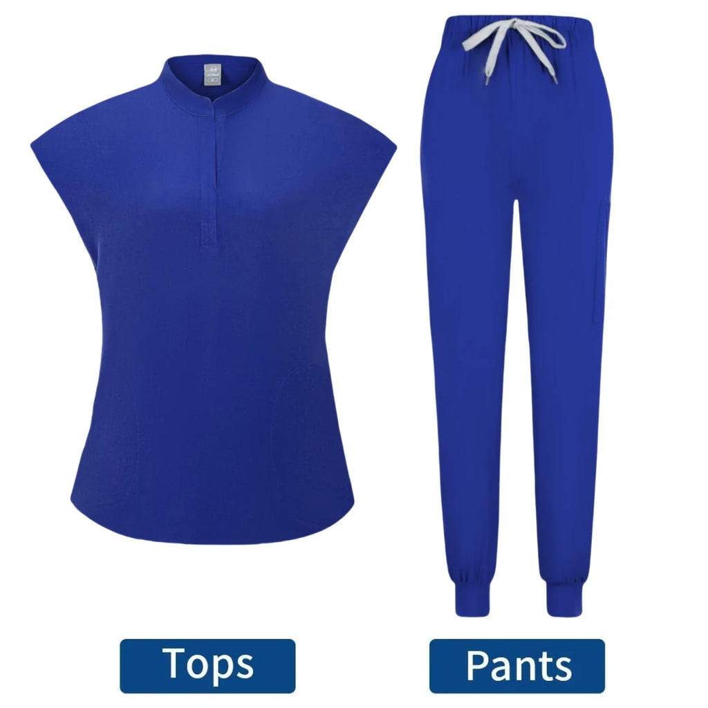 New Fashion Spandex Medical Uniform Medical Scrubs Sets Nursing Scrubs Hospital Uniform Doctor Nurse Uniforms Women Scrub Set