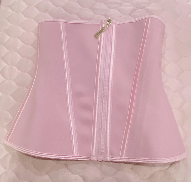 AfruliA Fajas Colombianas Girdles Waist Trainer Corset for Tummy Control Belt Body Shaper Cincher Pink Shapewear Slimming Sheath