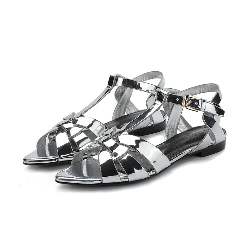2024 new classic elegant spring/summer fashion charming pointed flat sandals for shopping, dating, parties, sexy dressing