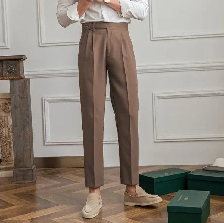 Man Suits Pants Fluid Khaki Draped Trousers for Men Baggy Suit Korean Style Clothes Reviews Many Slacks High Quality Dress Up