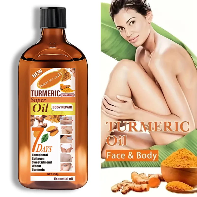 Turmeric Skincare Essential Oil, with Moisturizing and Brightening Effects, Is Gentle, Smooth, and Delicate, Easy to Absorb, and Helps Repair and Brighten the Skin. Suitable for Both Men and Women.