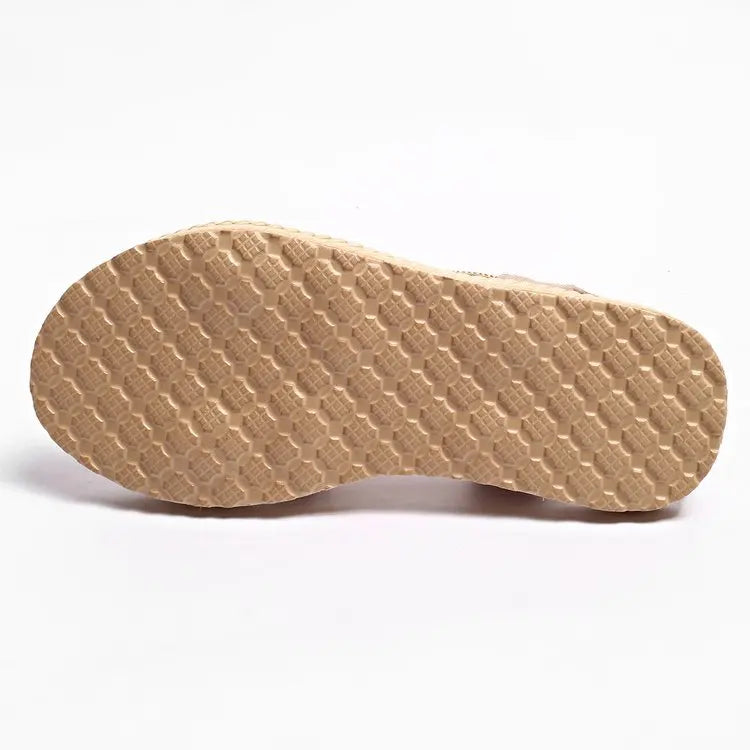 Summer New Flats Sole Women Sandals Fashion Cross Band Plus Size 43 Beach Sandels 2025 Hot Seller Ladies Vacation Zapatillas