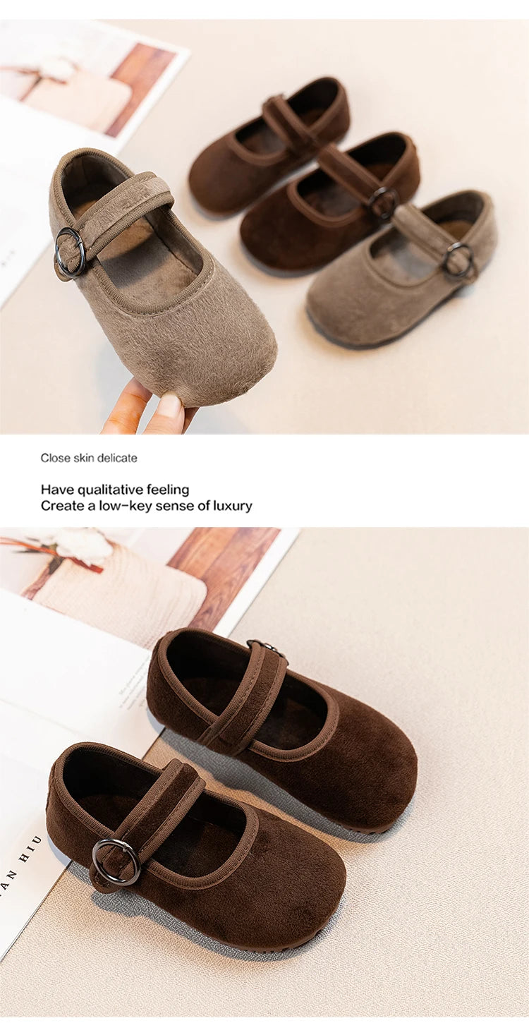 Baby Girls Spring/Autumn Fashion Popular New Kids Solid Color Flat Casual Comfortable Student Children's Walking Shoes Size21-30