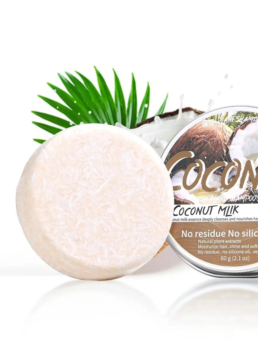 LH+60g Solid Coconut Shampoo with Coconut Oil And Olive Oil Nourishing Moisturizing Scalp Hair Shampoo Bar