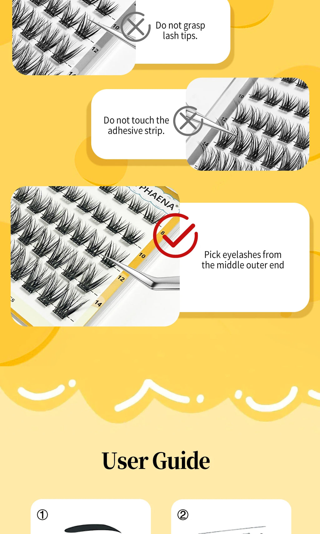 Self Adhesive Cluster Lashes Reusable DIY Lash Extensions Kit No Glue Needed Individual Eyelash Set Wispy Natural Lash Clusters