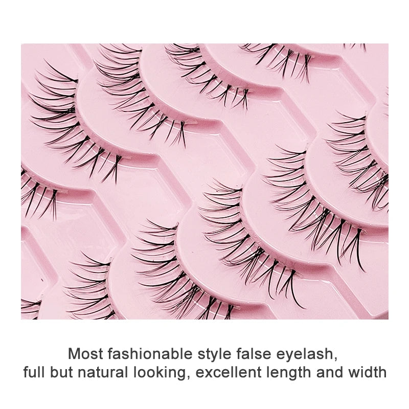 Natural Lashes 5/10 Pairs Manga Lashes Little Devil Lashes False Eyelashes  Anime Lashes Full Strip Lashes Band Eyelashes Makeup