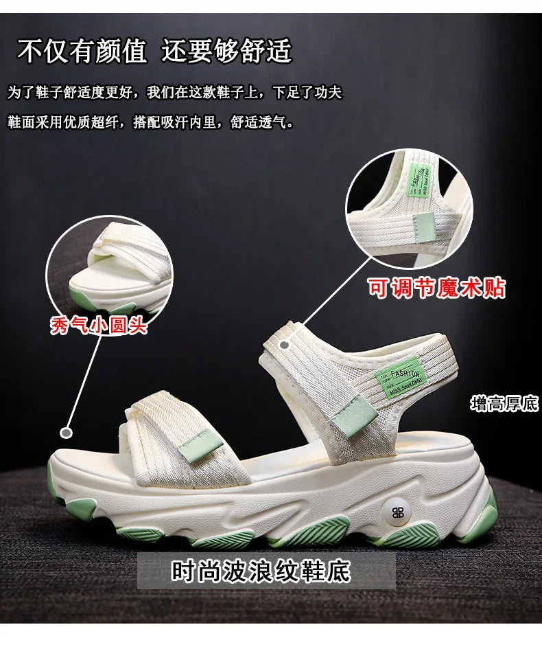 Sandals Women Shoes  New Summer Sports Daddy Fashion Casual Non-Slip Platform non-slip Beach Shoes Sandalias