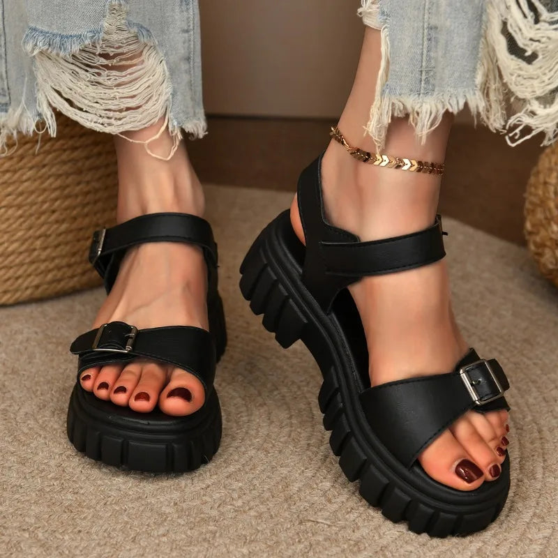 Women Elegant Sandals  New Summer Outdoor Designer Shoes Women Casual Fashion Bottom Platform Sandals Sandalias De Mujer