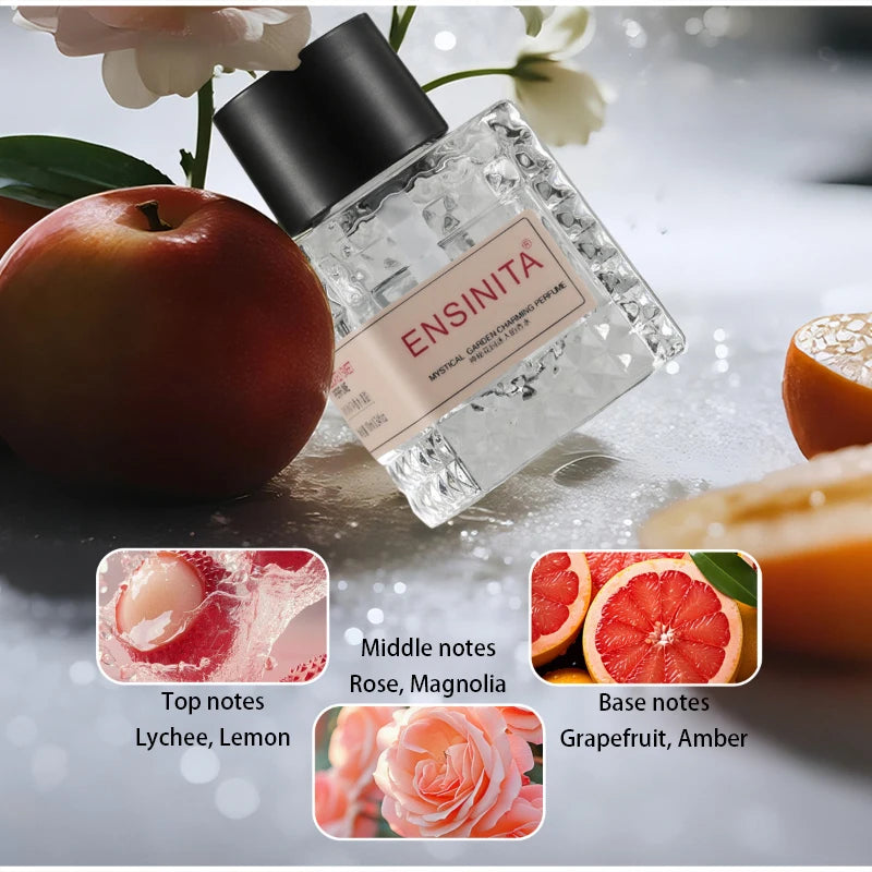 Premium Unisex Charming Perfume Alcohol-free Fresh Rose Peach Floral Fruity Eau De Toilette Exquisite Romantic Fragrance
