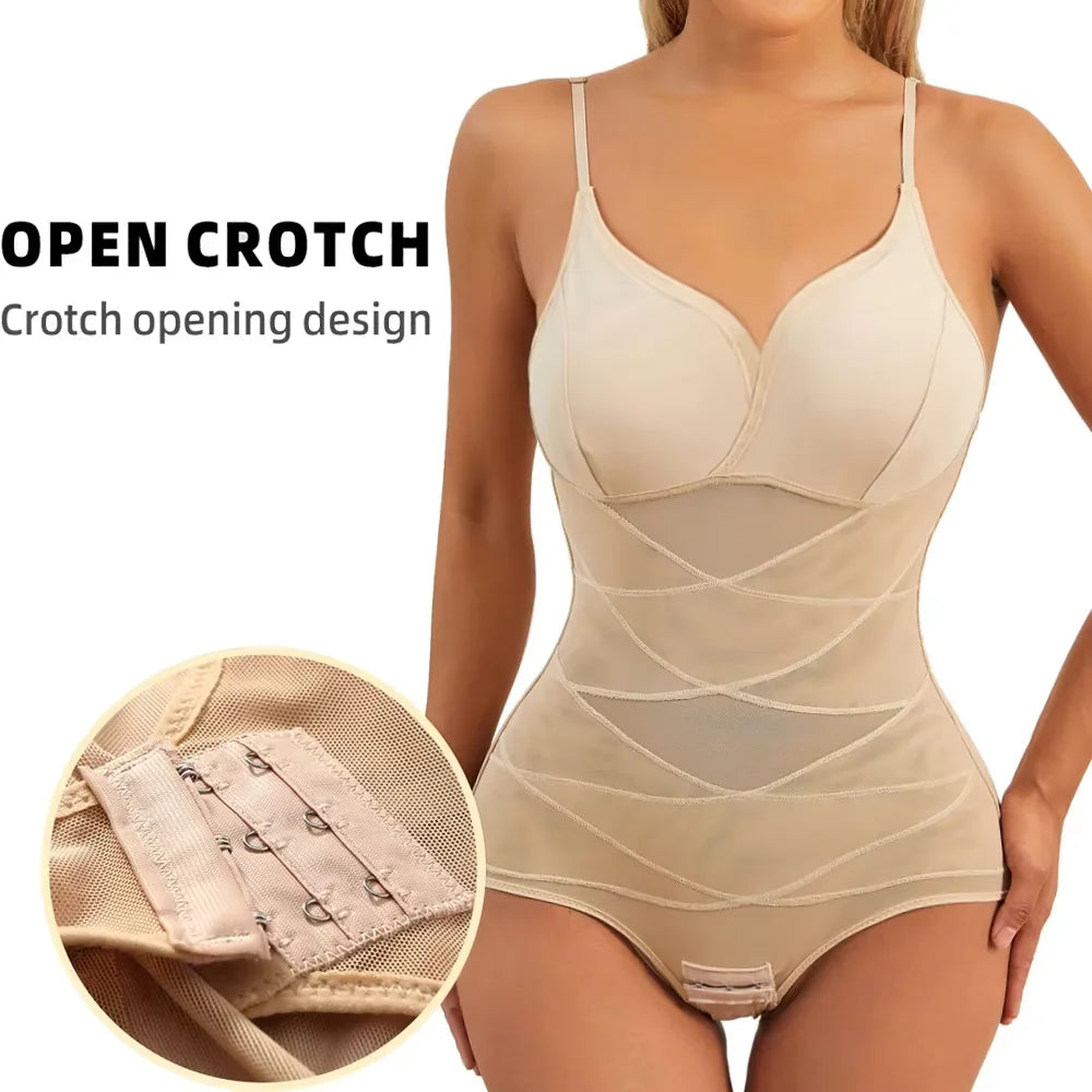 Girdles for Women Sculpting Bodysuit Cross Compression ABS Shaping Slimming Shapewear Full Body Shaper Tummy Control Faja Corset