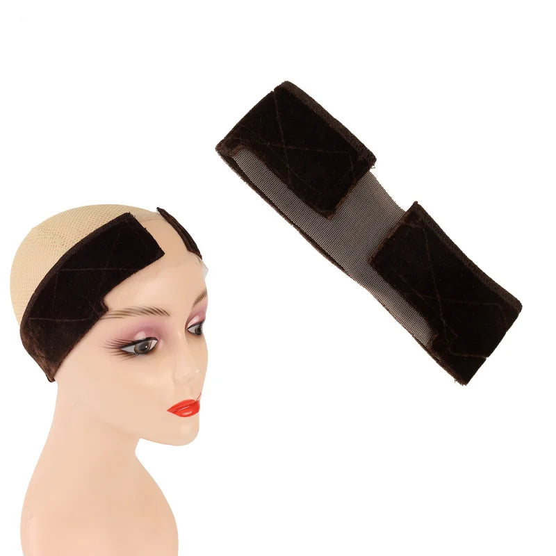 Wig Grip Headband Nude Velvet Non Slip Wig Band Elastic Adjustable Invisible Wig Headband for Lace Front Wigs Women