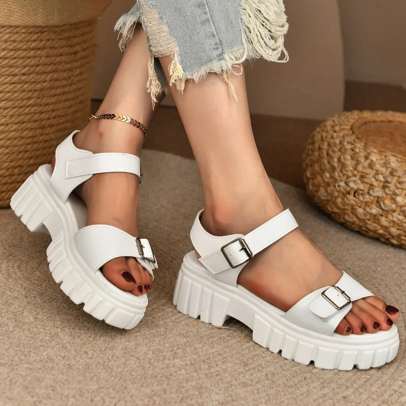 Women Elegant Sandals  New Summer Outdoor Designer Shoes Women Casual Fashion Bottom Platform Sandals Sandalias De Mujer