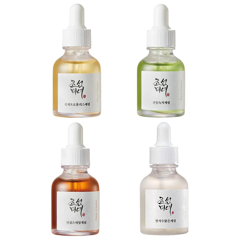 Korean Facial Moisturizing Calming Revive Glow Deep Serum Green Tea Panthenol Propolis Niacinamide Ginseng Snail Mucin Rice Skin