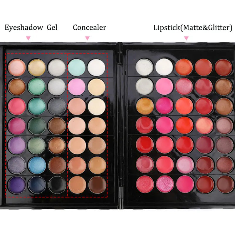 Marie Set de Maquillaje de 177 Colores — Paleta de Sombras, Rubor, Brillo Labial, Corrector y Espejo Incluido para Mujer