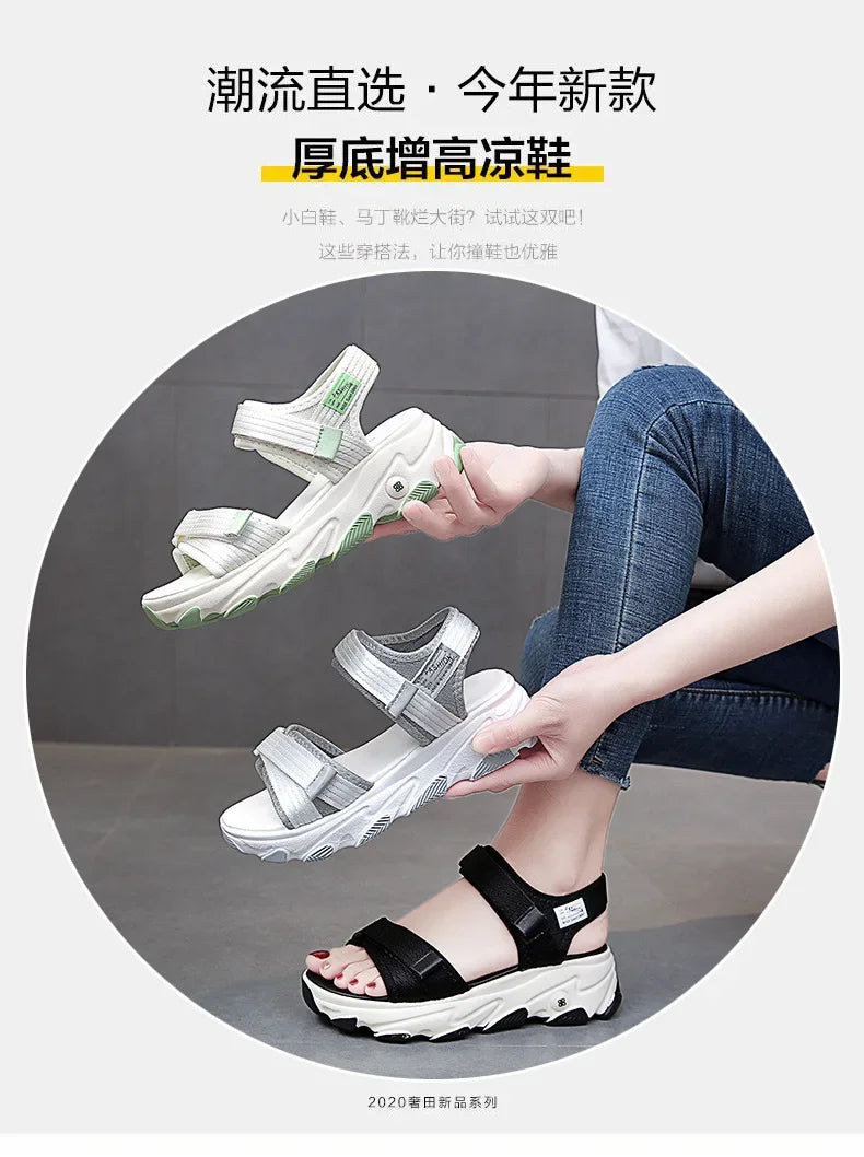 Sandals Women Shoes  New Summer Sports Daddy Fashion Casual Non-Slip Platform non-slip Beach Shoes Sandalias