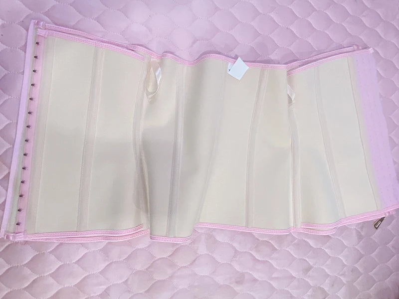 AfruliA Fajas Colombianas Girdles Waist Trainer Corset for Tummy Control Belt Body Shaper Cincher Pink Shapewear Slimming Sheath