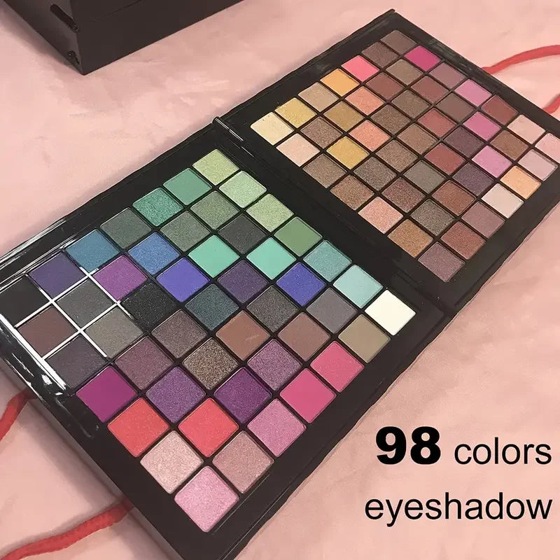 Marie Set de Maquillaje de 177 Colores — Paleta de Sombras, Rubor, Brillo Labial, Corrector y Espejo Incluido para Mujer
