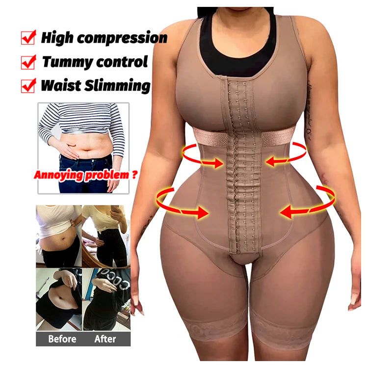 Girdles Shapers Fajas Colombian Corset Sculpting Body Sheath Slimming Bodysuit Tummy Reducing Shapewear Post Surgery Garment