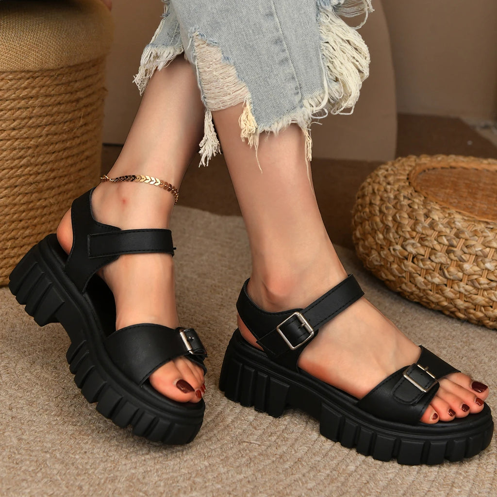 Women Elegant Sandals  New Summer Outdoor Designer Shoes Women Casual Fashion Bottom Platform Sandals Sandalias De Mujer