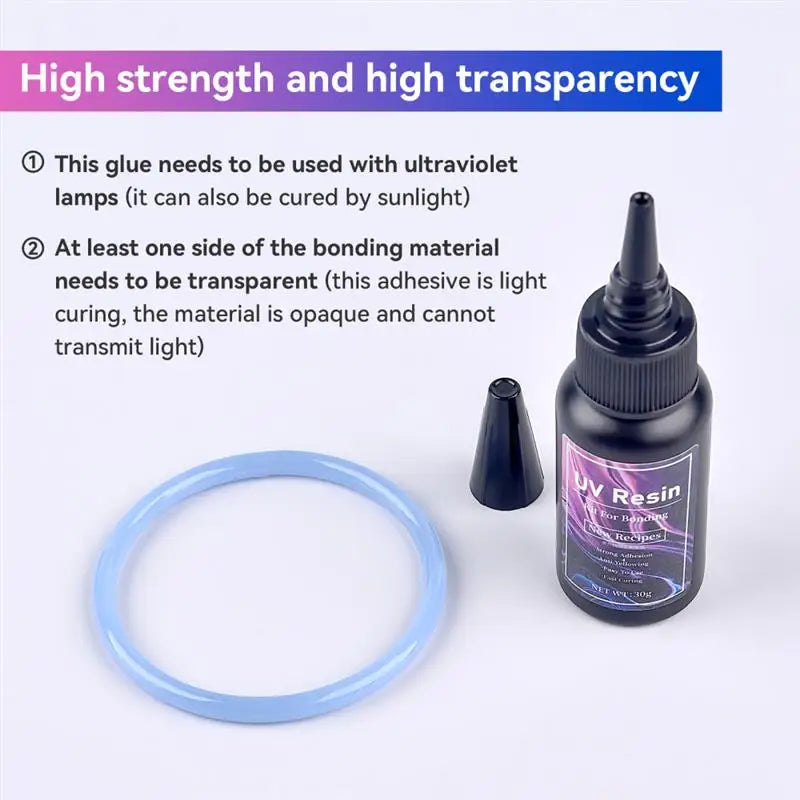 20/30/50g UV Bonding &Welding Glue Super Bonding UV Glue Quick-Drying For Bonding Glass Ceramics Metal Plastic DIY Crafts Decor