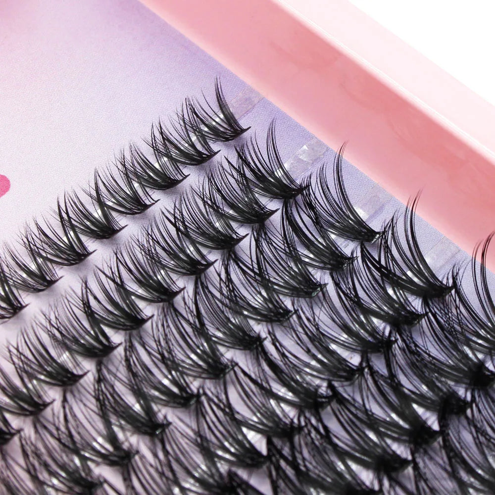 Whole sale Super Bunch New 3D/5D Effect Mix 240 Clusters Lashes 8-16mm Charm Style False Eyelashes Extension Russian Volume