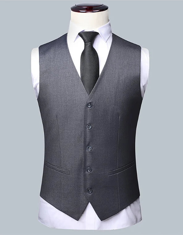 Men's Solid Color Business Suit 2025 High Quality Fashion Banquet Wedding Trend Groom Best Man Single 3/2/1