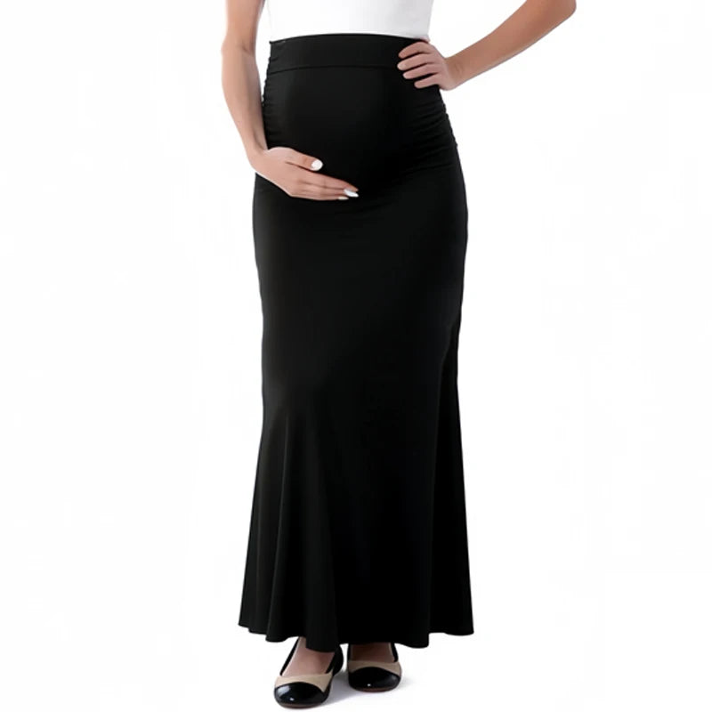 2025 New Maternity Skirt Slim Breathable and Comfortable Spring Summer High Elasticity Mid Length Casual Pregnant Women Skirt