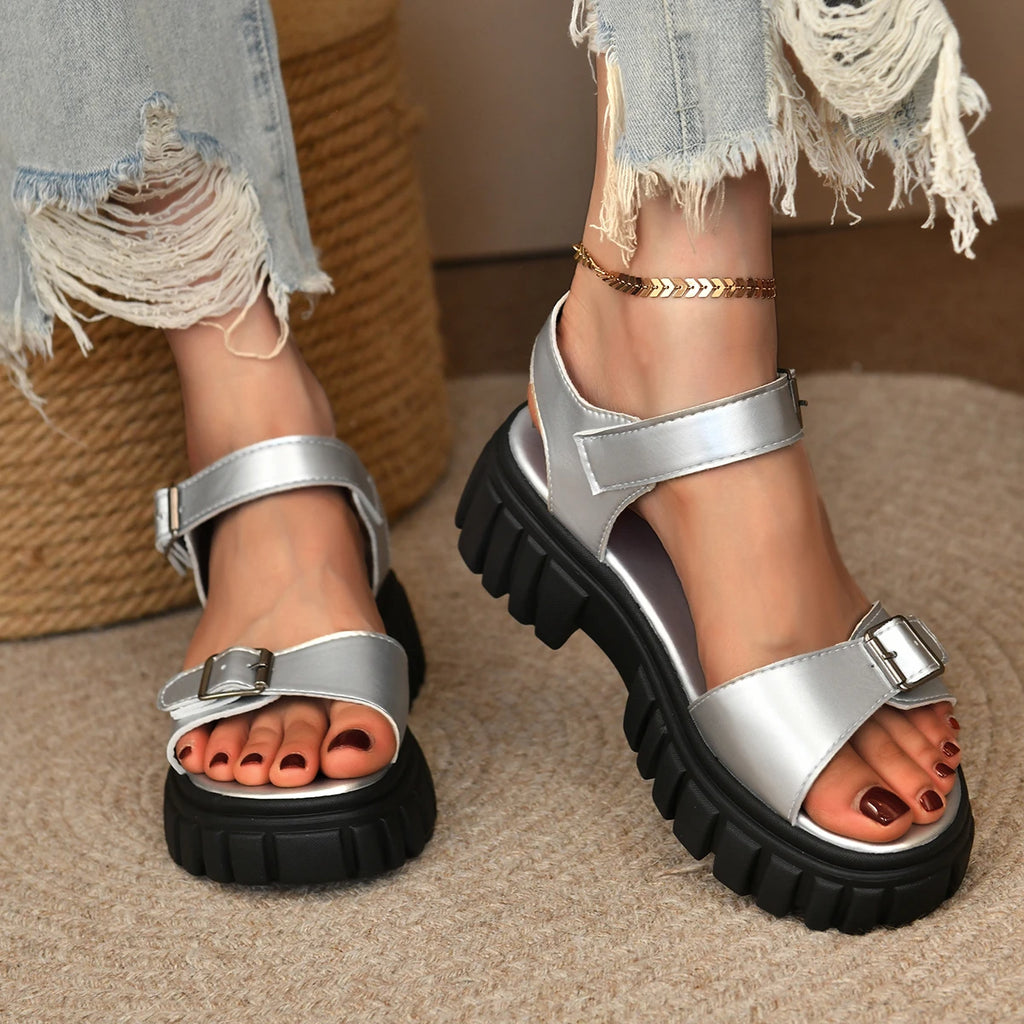 Women Elegant Sandals  New Summer Outdoor Designer Shoes Women Casual Fashion Bottom Platform Sandals Sandalias De Mujer
