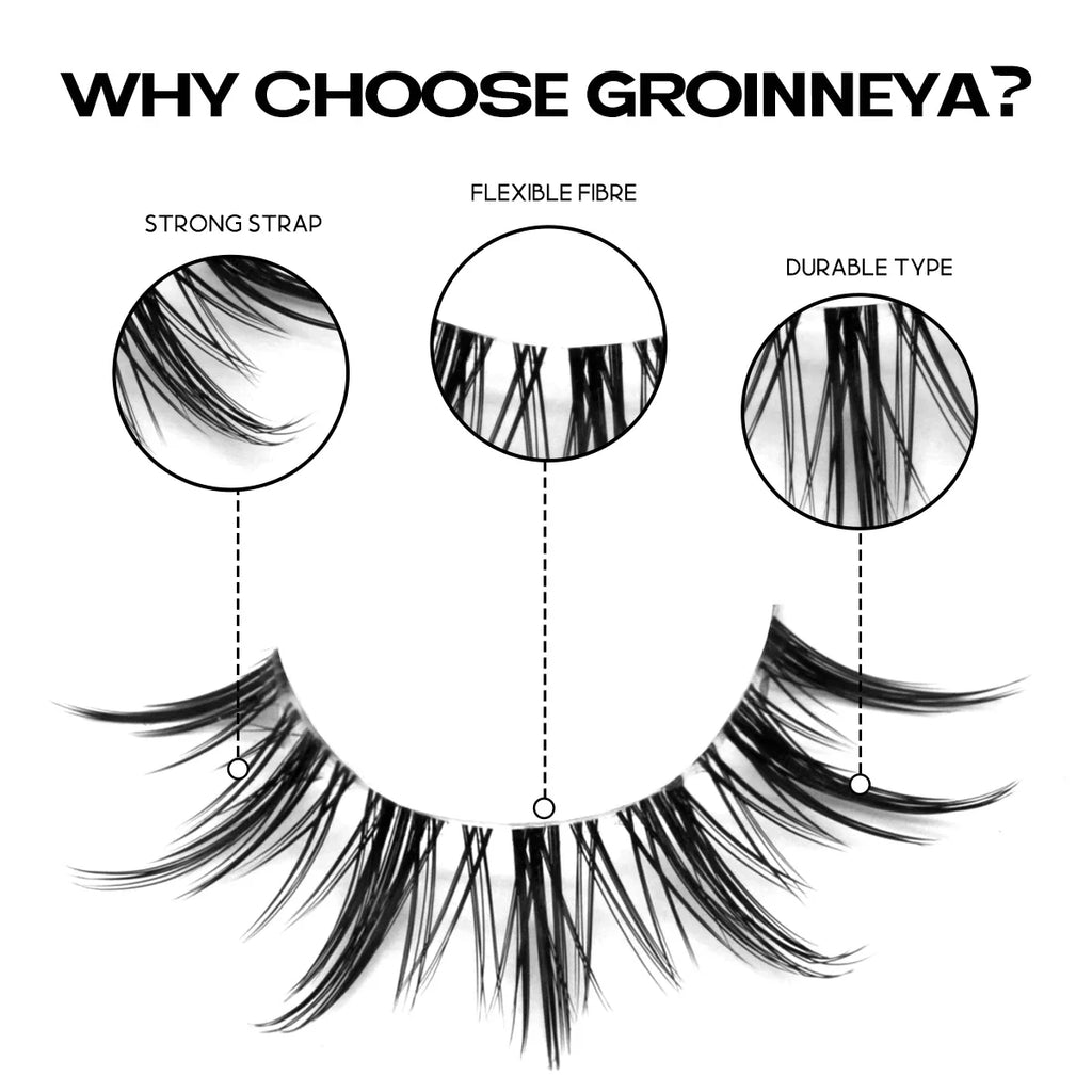 Veltrinay Natural False Eyelashes Manga Lashes 3d Faux Mink Lashes Look Realistic Soft Cross Lashes Fake Lashes Makeup