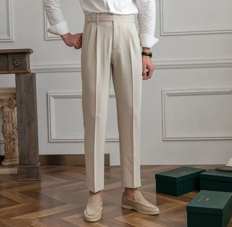 Man Suits Pants Fluid Khaki Draped Trousers for Men Baggy Suit Korean Style Clothes Reviews Many Slacks High Quality Dress Up