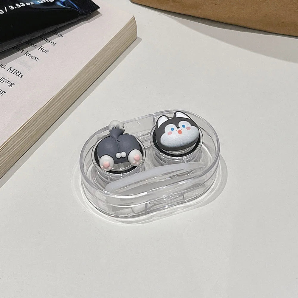 Colored Contact Lenses Box Cute Fashion Contact Lens Box Mini Lens Case Set Popsicle-Shaped Contact Lens Container For Personal