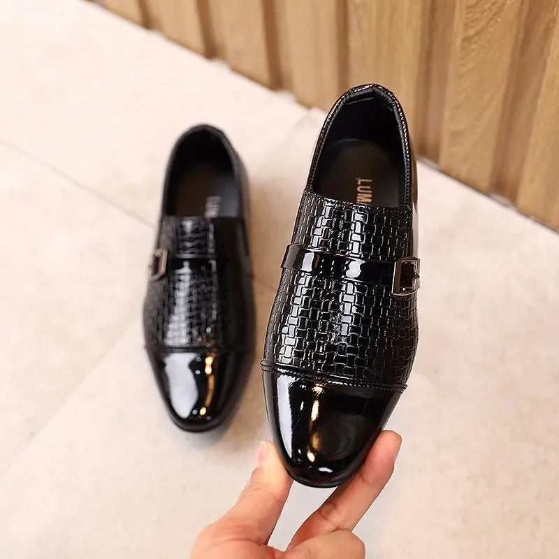 Kids Leather Shoes Students Boys Girls Soft Bottom Performance Shoes Fashion children Wedding Party Dress Shoe Toddler Footwear