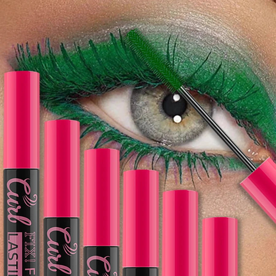 Multicolor Curling Mascara Waterproof Fast Drying Eyelashes Extension Lashes Korean Makeup Lasting White Blue Purple Mascara