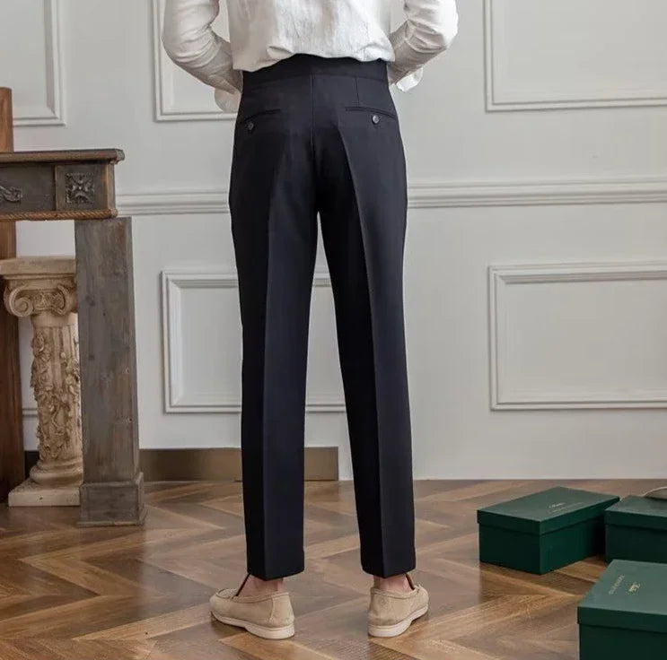 Man Suits Pants Fluid Khaki Draped Trousers for Men Baggy Suit Korean Style Clothes Reviews Many Slacks High Quality Dress Up