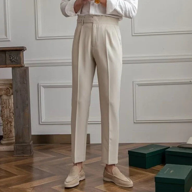 Man Suits Pants Fluid Khaki Draped Trousers for Men Baggy Suit Korean Style Clothes Reviews Many Slacks High Quality Dress Up