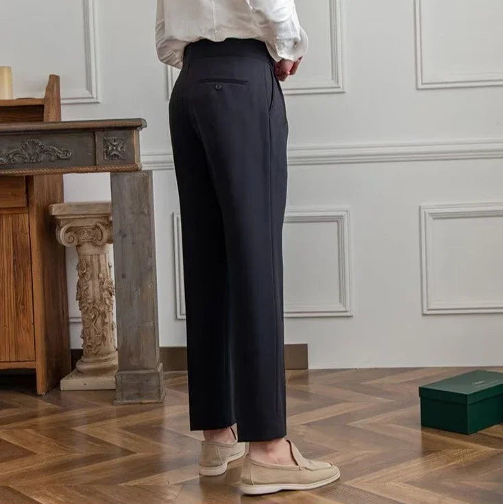 Man Suits Pants Fluid Khaki Draped Trousers for Men Baggy Suit Korean Style Clothes Reviews Many Slacks High Quality Dress Up