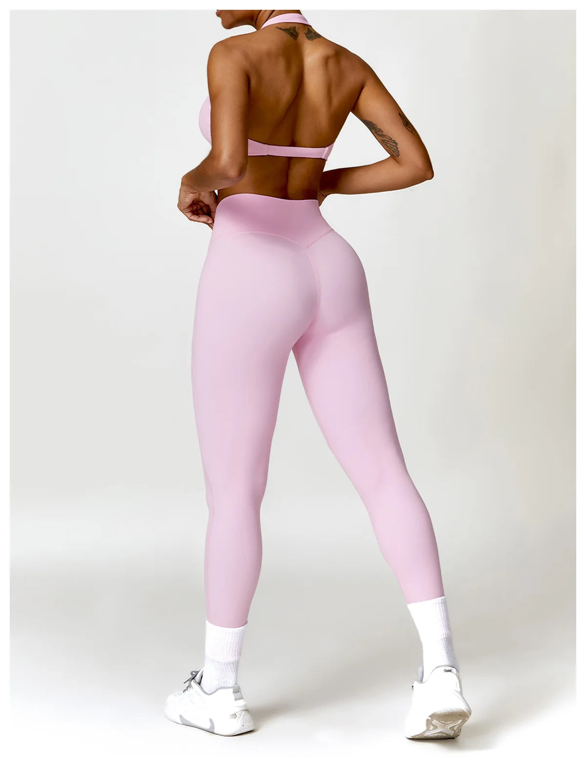 2PCS Yoga Set Nude Feeling Workout Sets Women Tracksuit Gym Push Up Fitness Running Workout Sportwear Sport Bra Leggings Suit