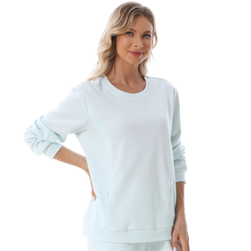 Maternity Clothes Sweatshirt Hoodies High Waist Lounge Pants Adjustable Waist Pregnant Trousers Postpartum Breastfeeding Clothes