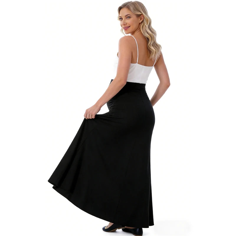 2025 New Maternity Skirt Slim Breathable and Comfortable Spring Summer High Elasticity Mid Length Casual Pregnant Women Skirt