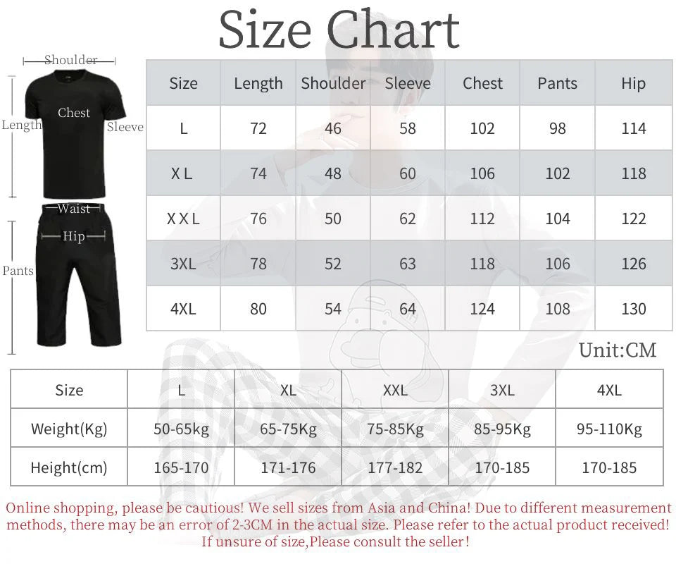 Spring Knitted Cotton Striped Pajama Sets Men's Loungewear Pijama hombre Pyjamas Men Pajama Sleepwear Nightwear 4XL 5Xl Homewear