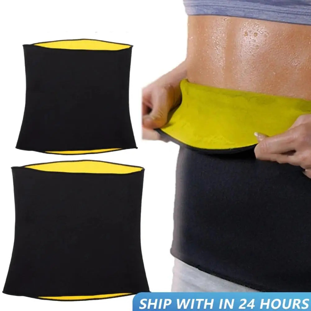 Waist Trainer Sweat Belt for Women Men Weight Loss Tummy Control Body Shaper Slimming Wrap Abdominal Trimmer Gym Fitness Band