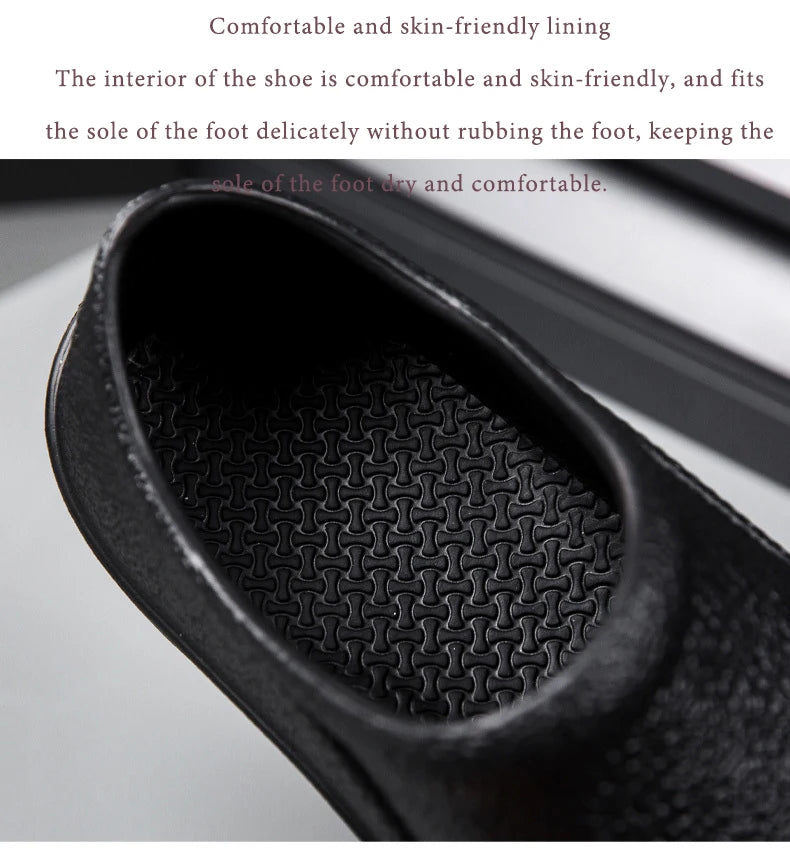 Men Chef Shoes Man Summer Beach Slippers Water-proof Oil-proof Kitchen Shoes Non-slip Garden Clogs Hotel Work Shoe EVA Sandal
